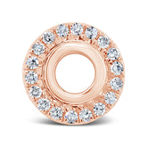 0.04ct 14k Rose Gold Diamond Circle Hoop Charm